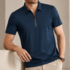Ellis Lightweight Knit Zip Polo