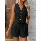 Women's Lightweight Cotton Linen Matching Set