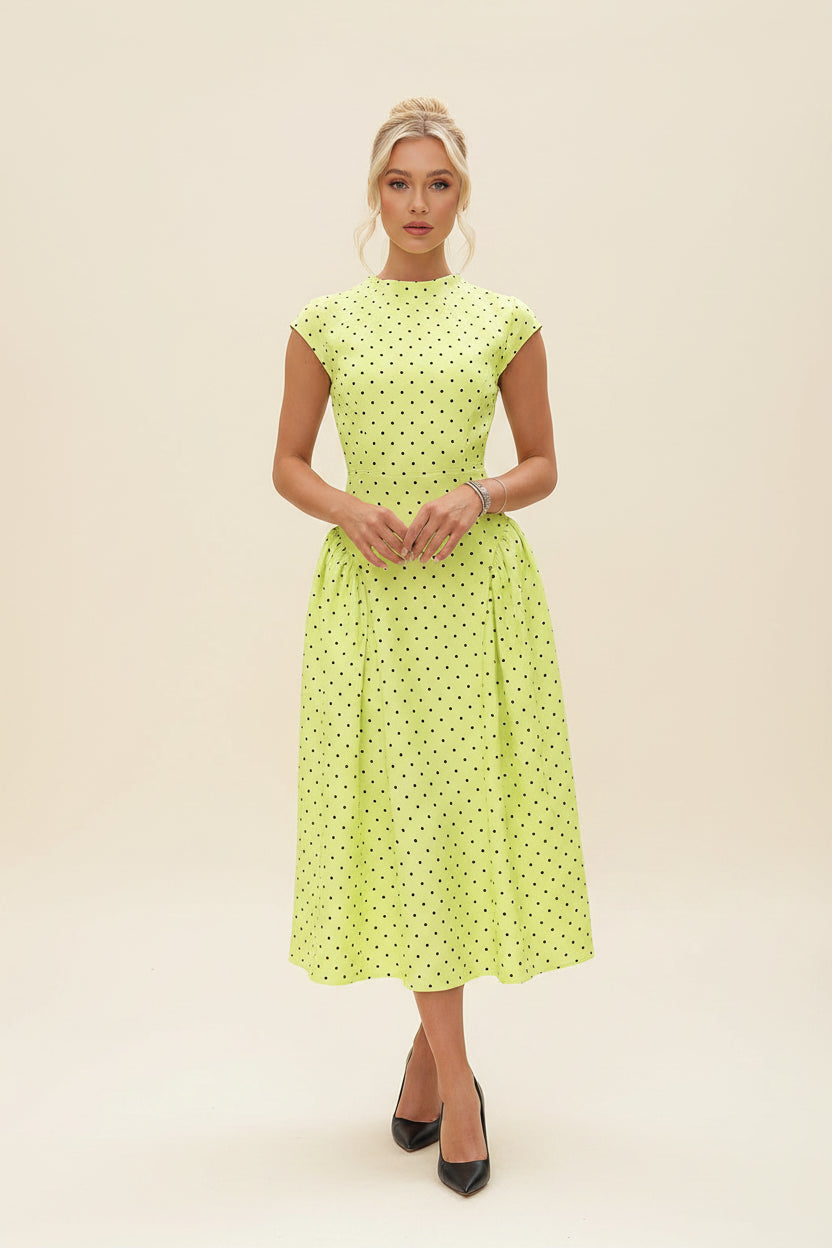 Women's Elegant Polka Dot Summer Maxi Dress