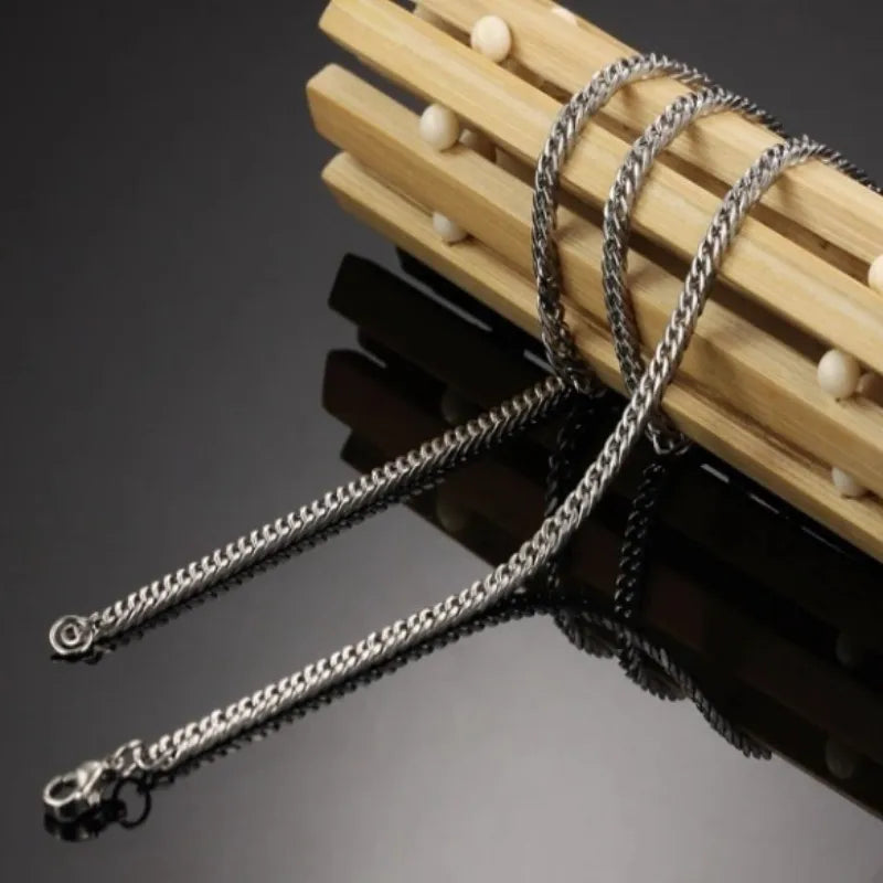 Men’s 8mm–14mm Stainless Steel Cuban Link Chain