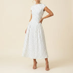 Women's Elegant Polka Dot Summer Maxi Dress