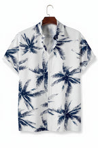 Men's Hawaiian Print Button-Up Shirt