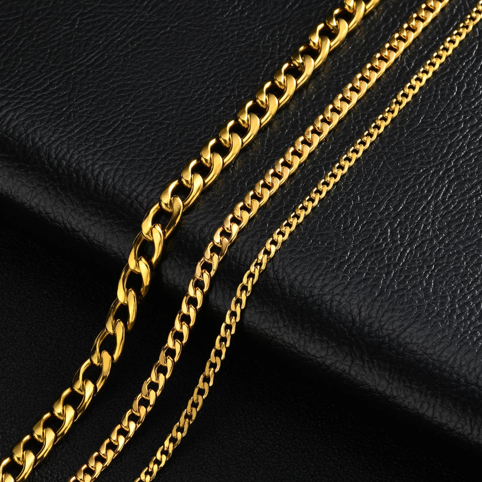 Vintage Stainless Steel Cuban Chain Necklace