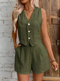 Women's Lightweight Cotton Linen Matching Set