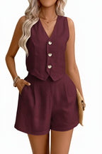Women's Lightweight Cotton Linen Matching Set