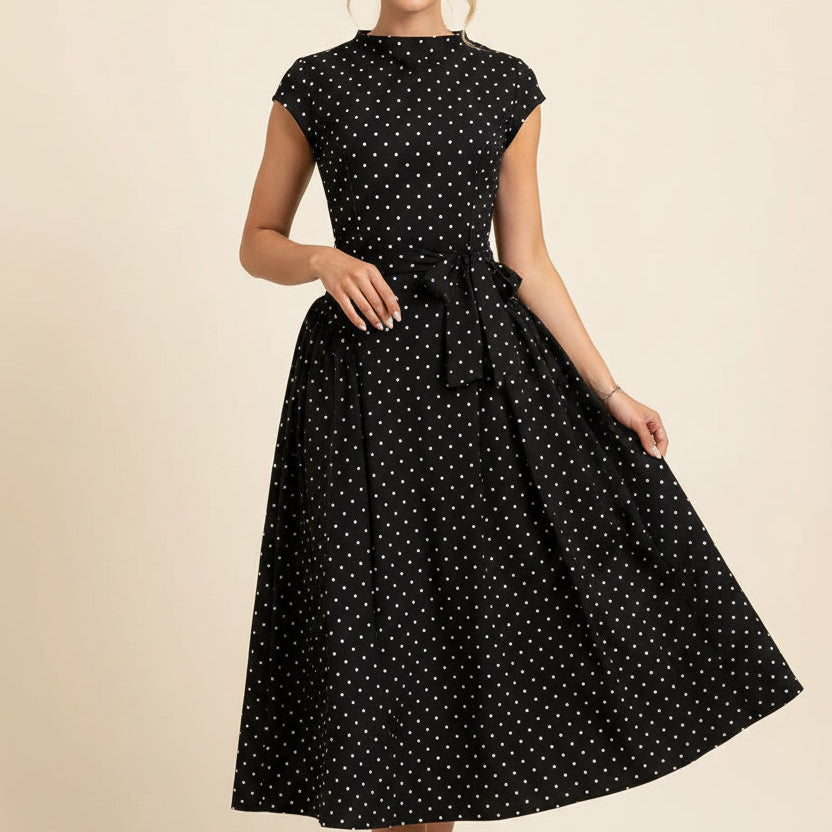 Women's Elegant Polka Dot Summer Maxi Dress