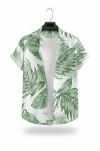 Men's Hawaiian Print Button-Up Shirt