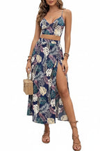 Women's Printed Sleeveless Maxi Dress Set