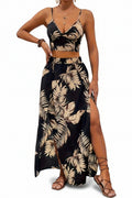 Women's Printed Sleeveless Maxi Dress Set