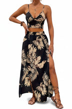 Women's Printed Sleeveless Maxi Dress Set