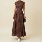 Women's Elegant Polka Dot Summer Maxi Dress