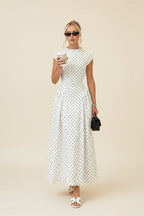 Women's Elegant Polka Dot Summer Maxi Dress