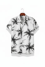 Men's Hawaiian Print Button-Up Shirt