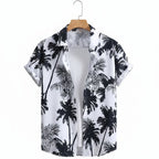 Men's Hawaiian Print Button-Up Shirt