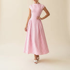 Women's Elegant Polka Dot Summer Maxi Dress